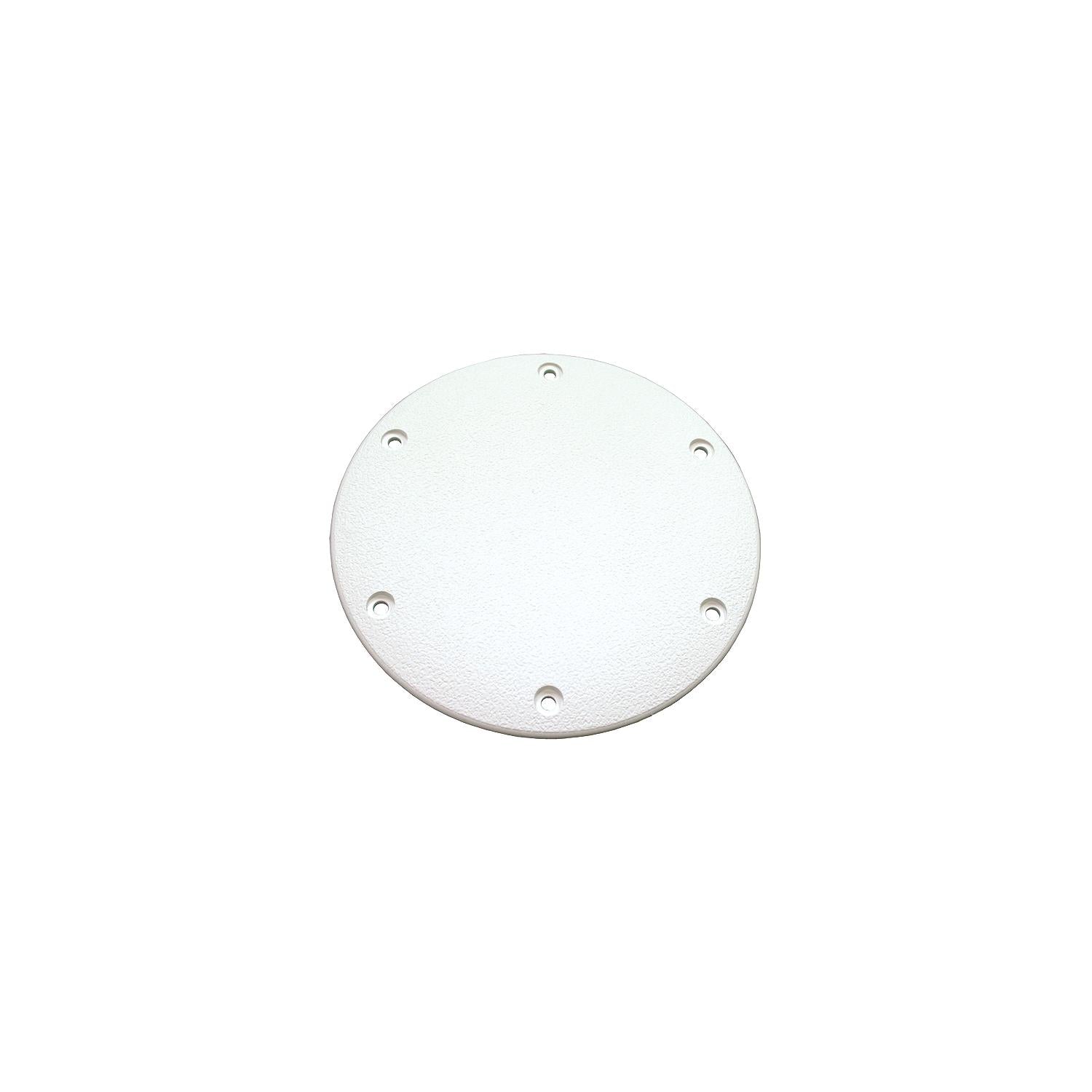 T-H Marine Designer Series Screw Down Deck Plate 8" OD, Polar White