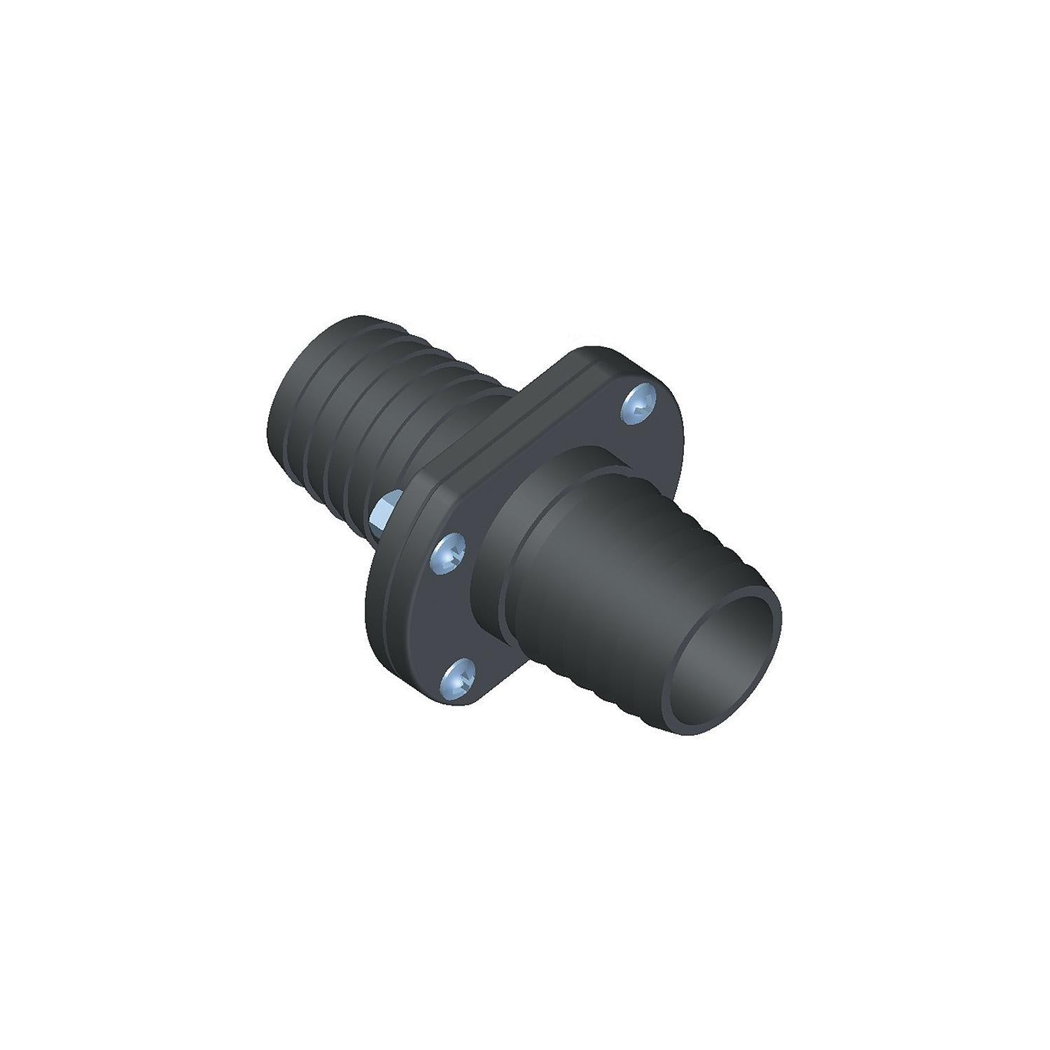 T-H Marine Inline Scupper Double Barb, Black