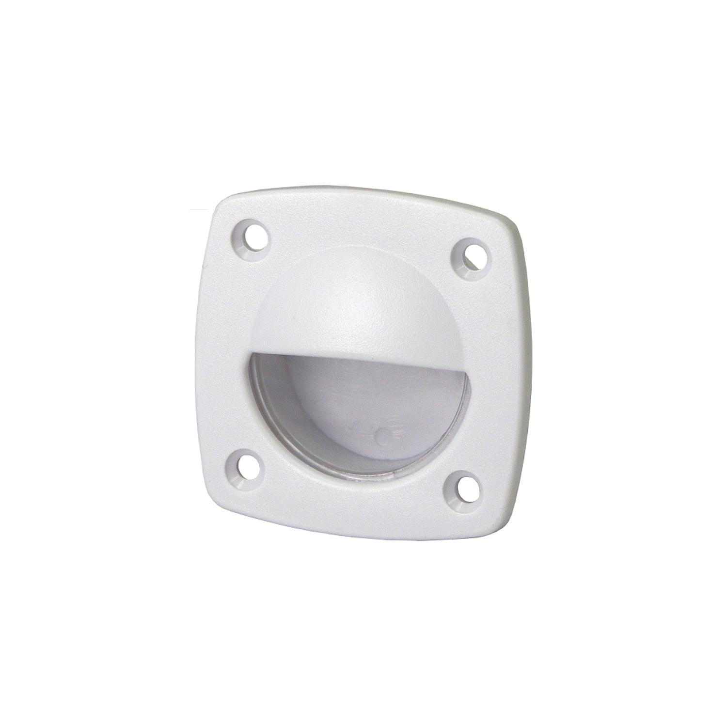 T-H Marine LED Courtesy Companion Way Light With Exposed Fasteners and White Plastic Bezel, White LEDs