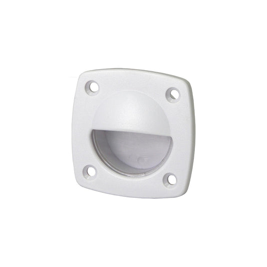T-H Marine LED Courtesy Companion Way Light With Exposed Fasteners and White Plastic Bezel, White LEDs