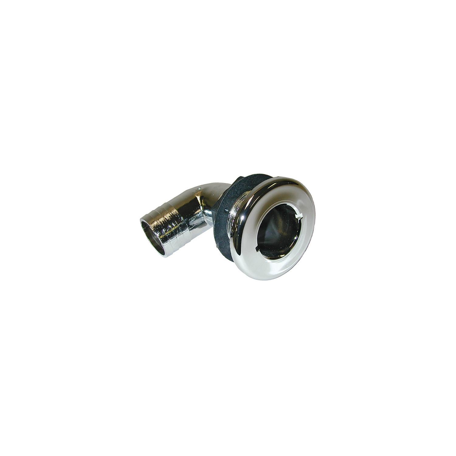 T-H Marine Brite Plate Chrome Plated 90 Degree Thru Hull For Hose