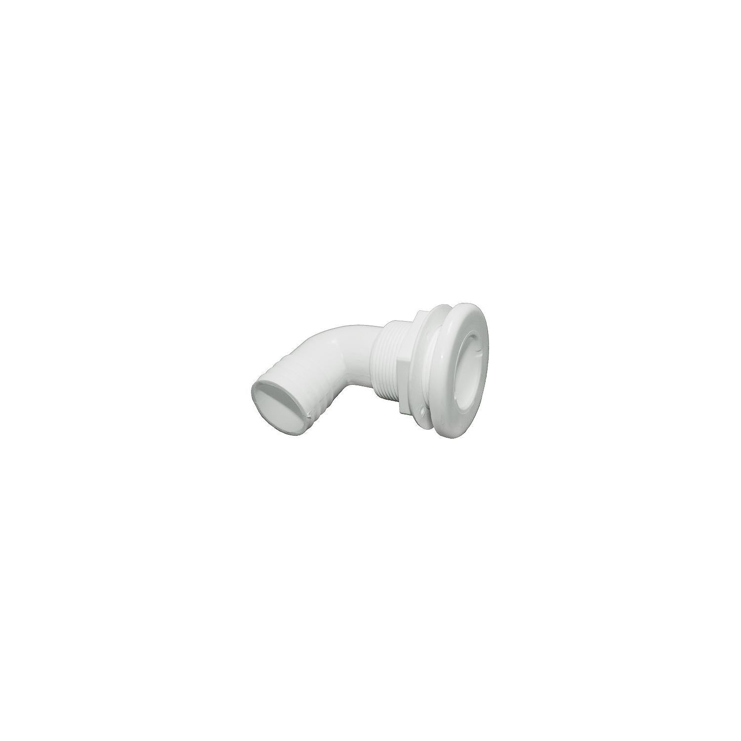 Thru Hull 1-1/2" 90D Hose White