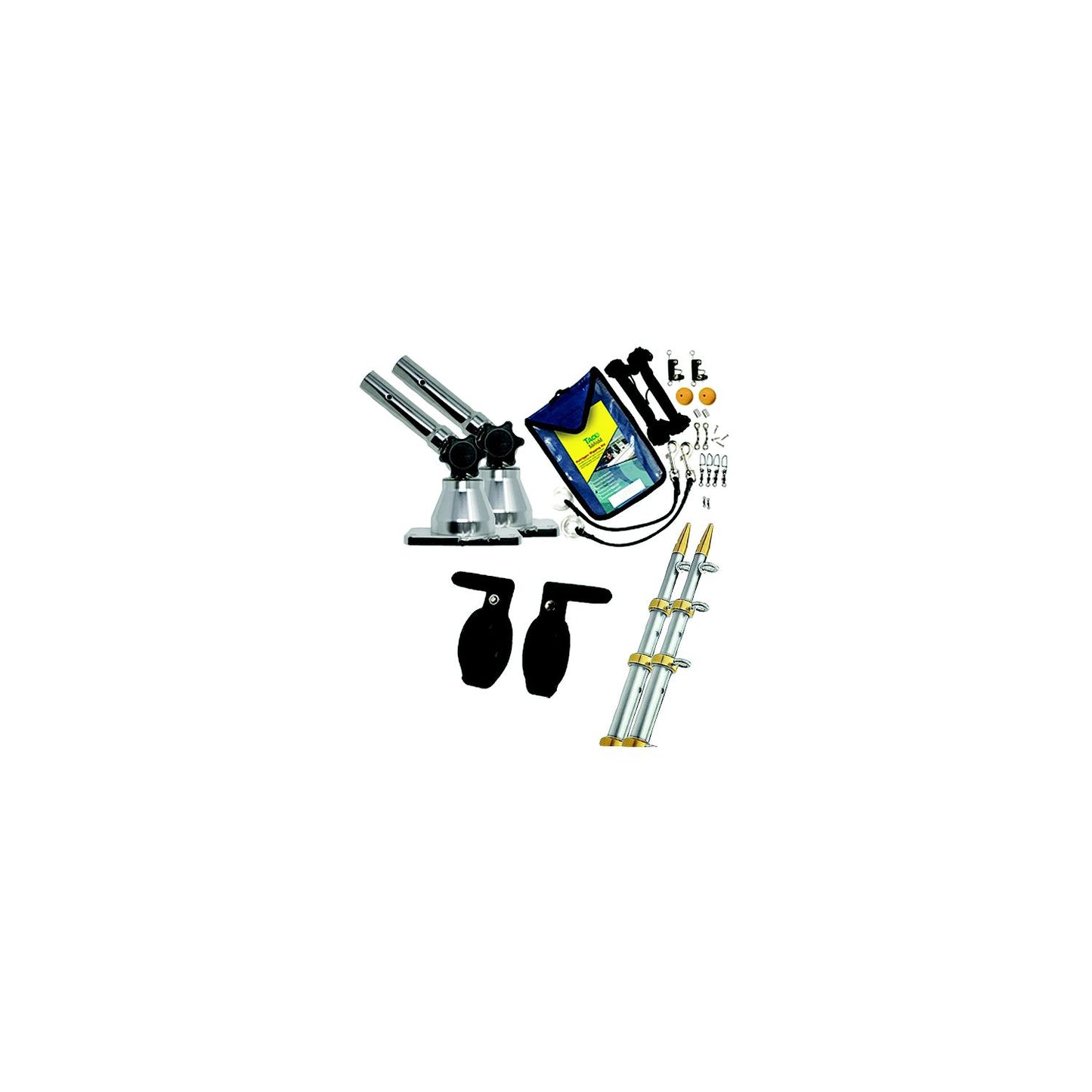 Taco GS170SILGDKIT Grand Slam 170 Outrigger Kit, Silver/Gold