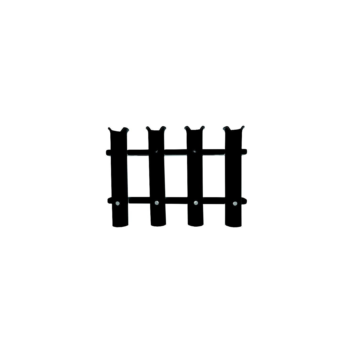 Polyethylene 4-Rod Rack, Black