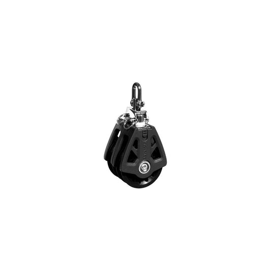 Lewmar 60MM Synchro Block, Double Black, 5/16" - 3/8" Line