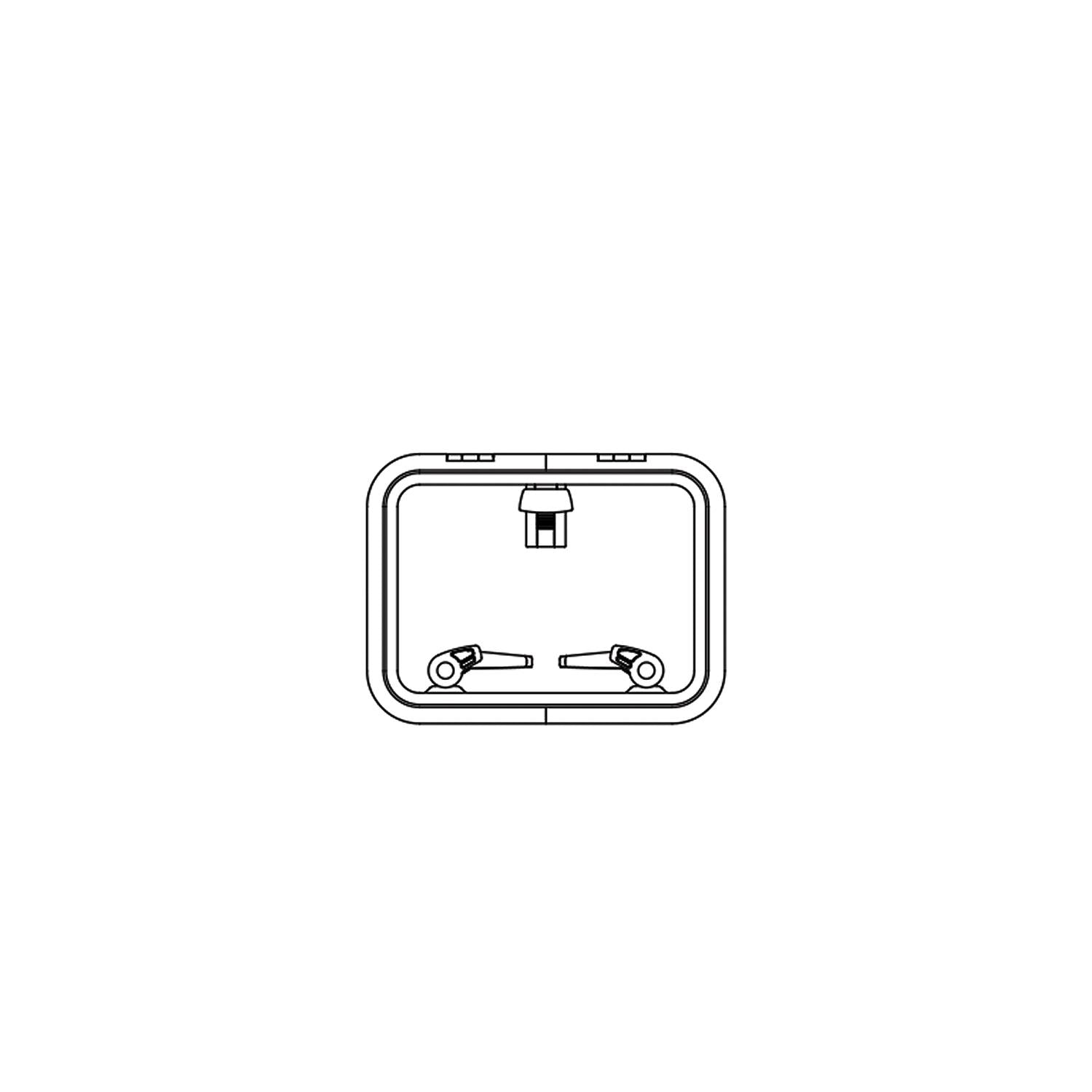 Lewmar 39930030 Low Profile Size 30 Rectangular Self Supporting Hatch