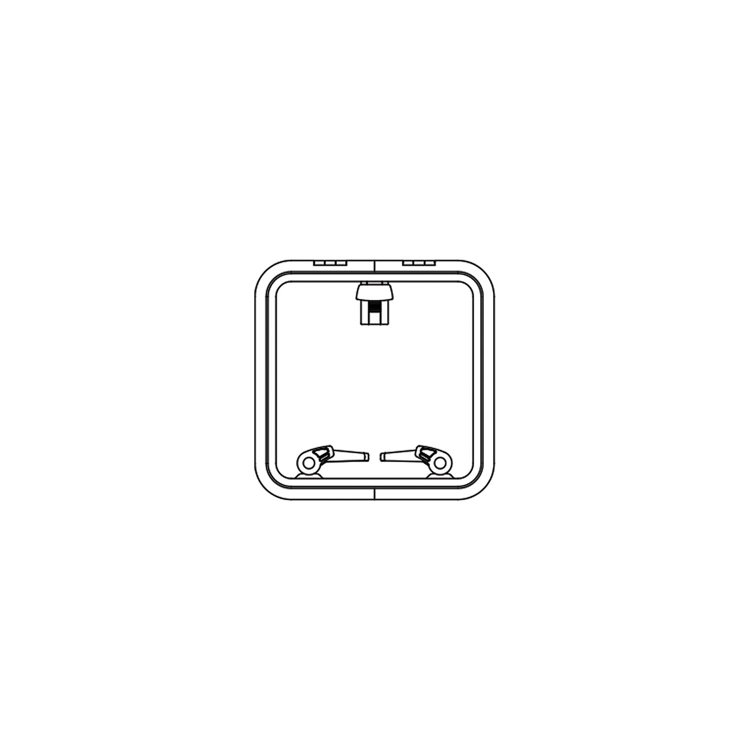 Lewmar 39944030 Low Profile Size 44 Rectangular Self Supporting Hatch