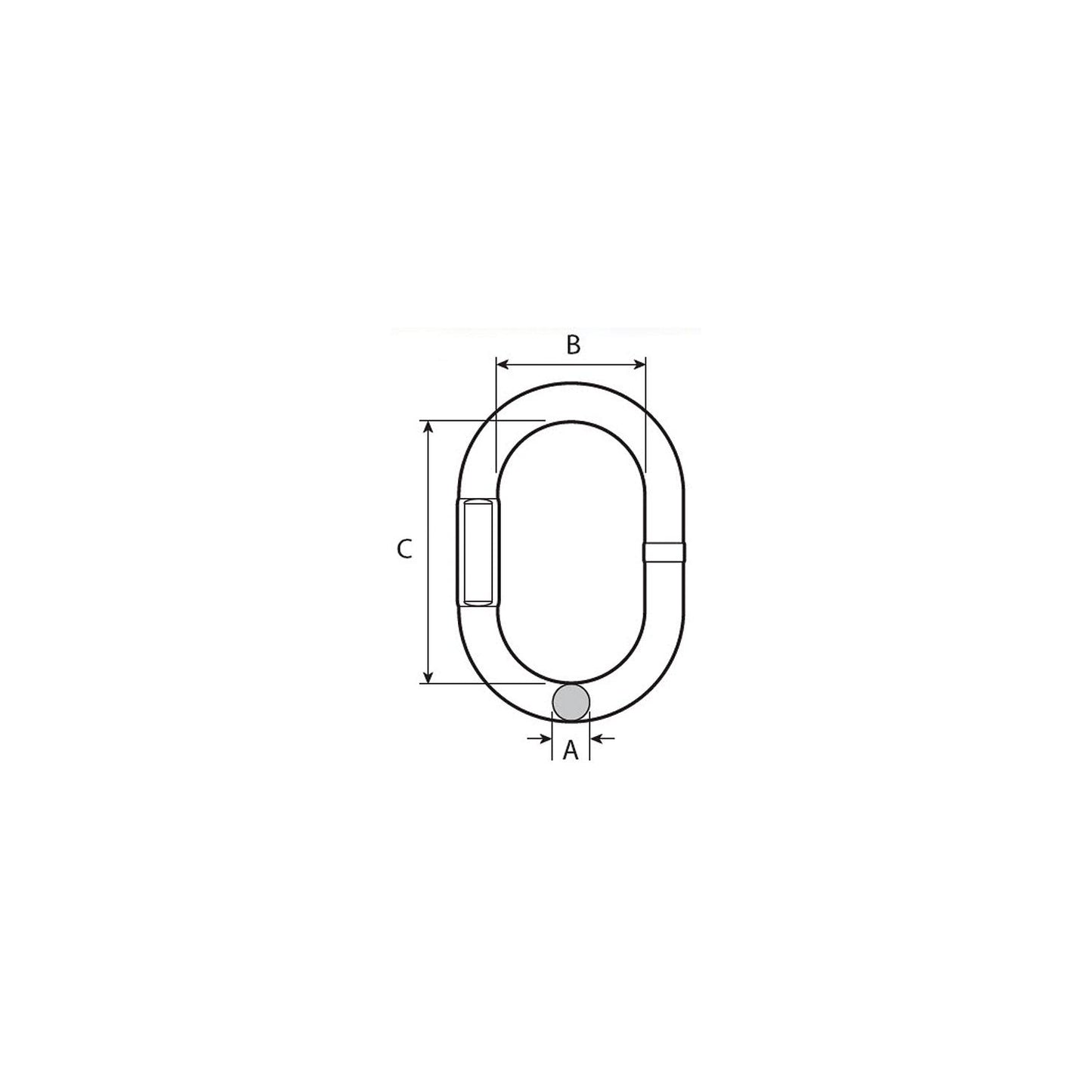 Acco/Peerless 8451100 V10 Chain Oblong Master Link, 5/8"