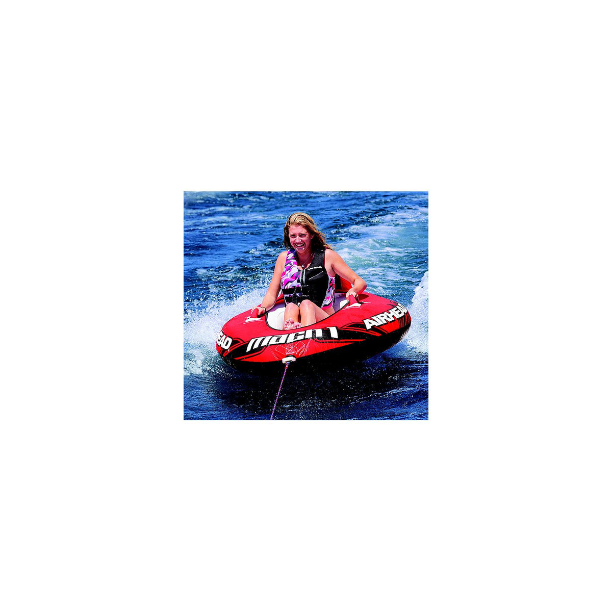 Airhead AHM12 Mach 1 Cockpit Towable Tube, 1 Rider-Supply Nautica