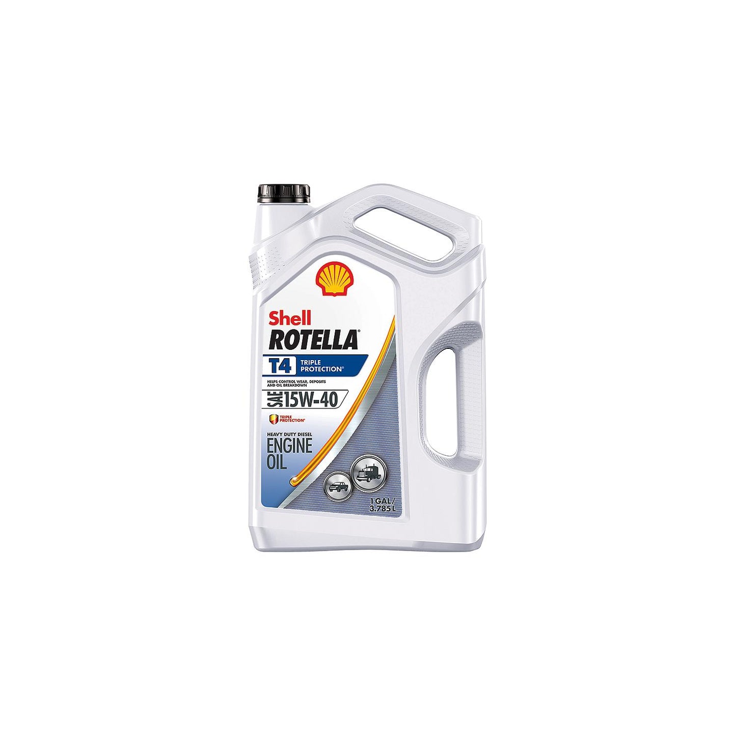 Shell 550045148 Rotella® T4 Triple-Protection® Heavy-Duty Diesel Motor Oil, 15W-40, 55 Gal.
