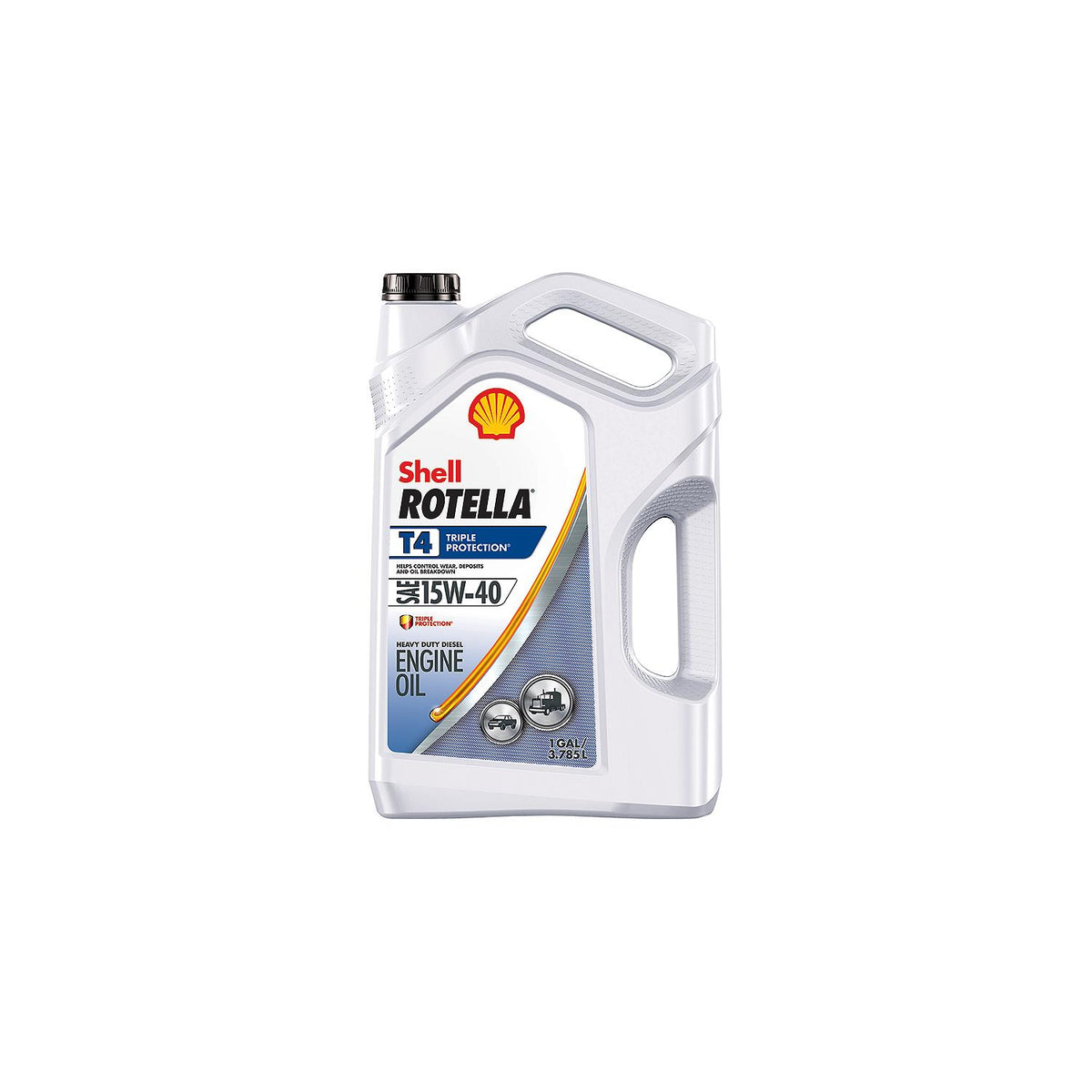 Shell 550045126 Rotella® T4 Triple-Protection® Heavy-Duty Diesel Motor Oil, 15W-40, 1 Gal.-Supply Nautica