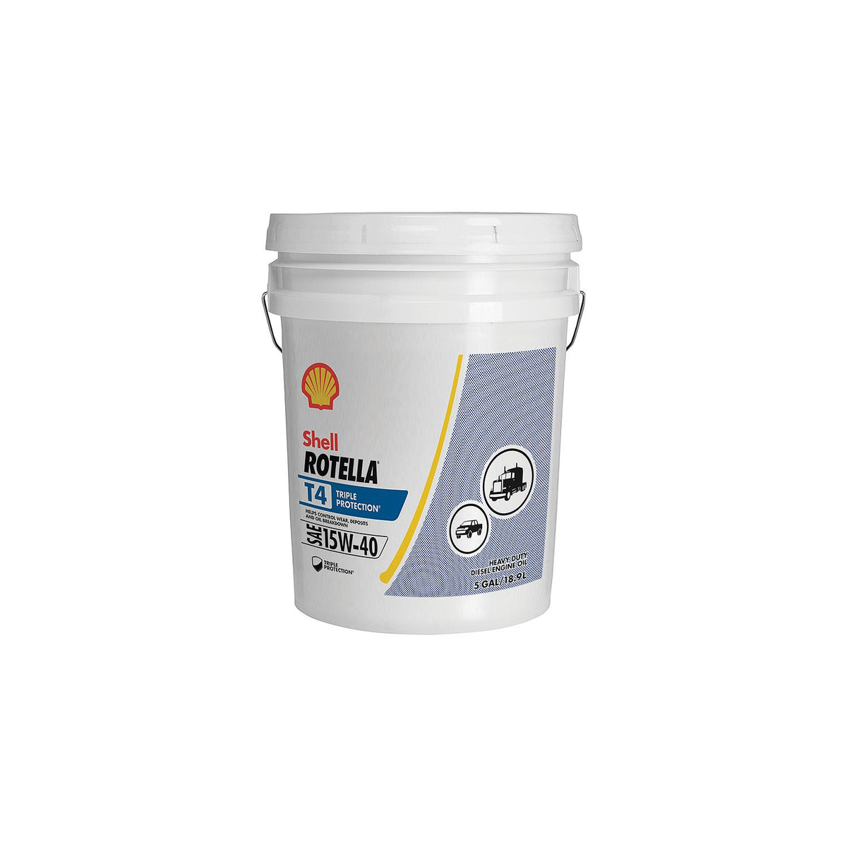 Shell 550045128 Rotella® T Triple-Protection® Heavy-Duty Diesel Motor Oil, 15W-40, 5 Gal.-Supply Nautica