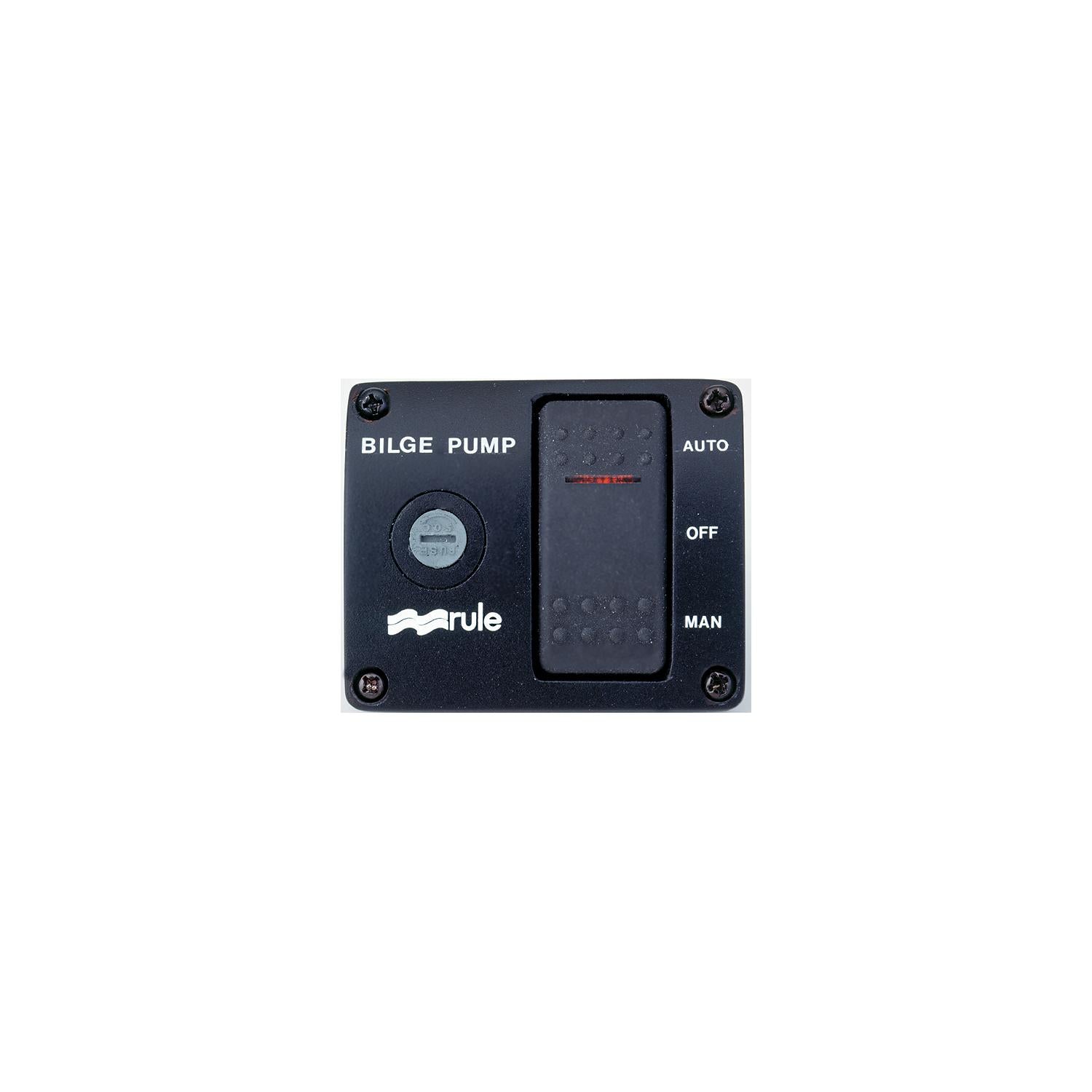 Rule 3-Way Bilge Panel Lighted Rocker Switch Panel 12V-Supply Nautica
