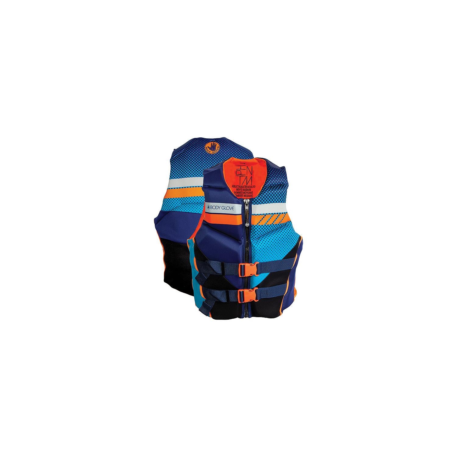 Body Glove 23224BLUORGS Mens Phantom Evoprene Vest, Blue/Orange, Small-Supply Nautica