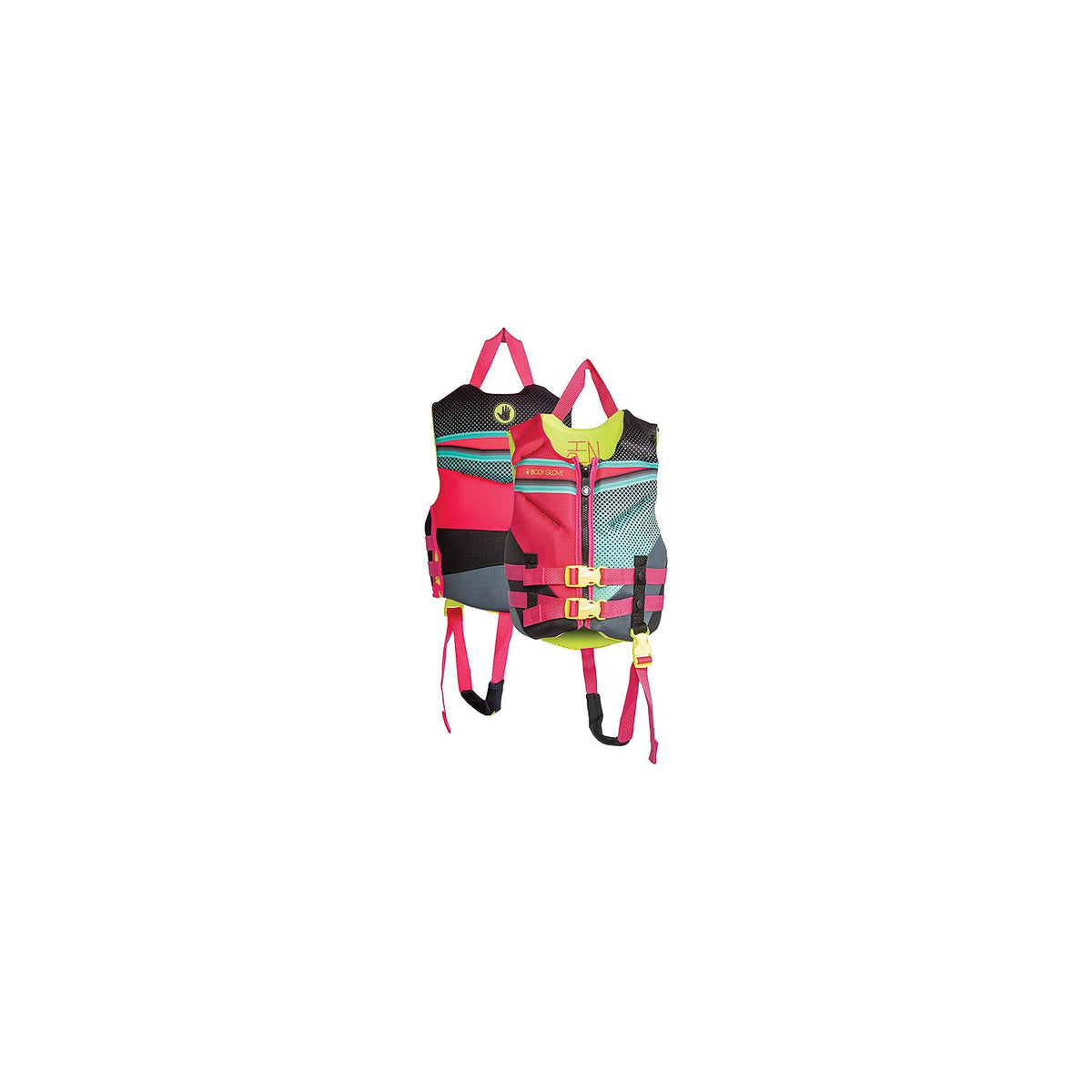 Body Glove 23324CAQUPNK Children's Phantom Evoprene Vest, Aqua/Pink-Supply Nautica