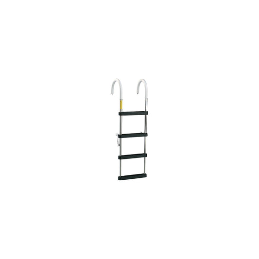 Garelick EEz-In Telescoping 4 Step Stainless Steel Pontoon Boarding Ladder
