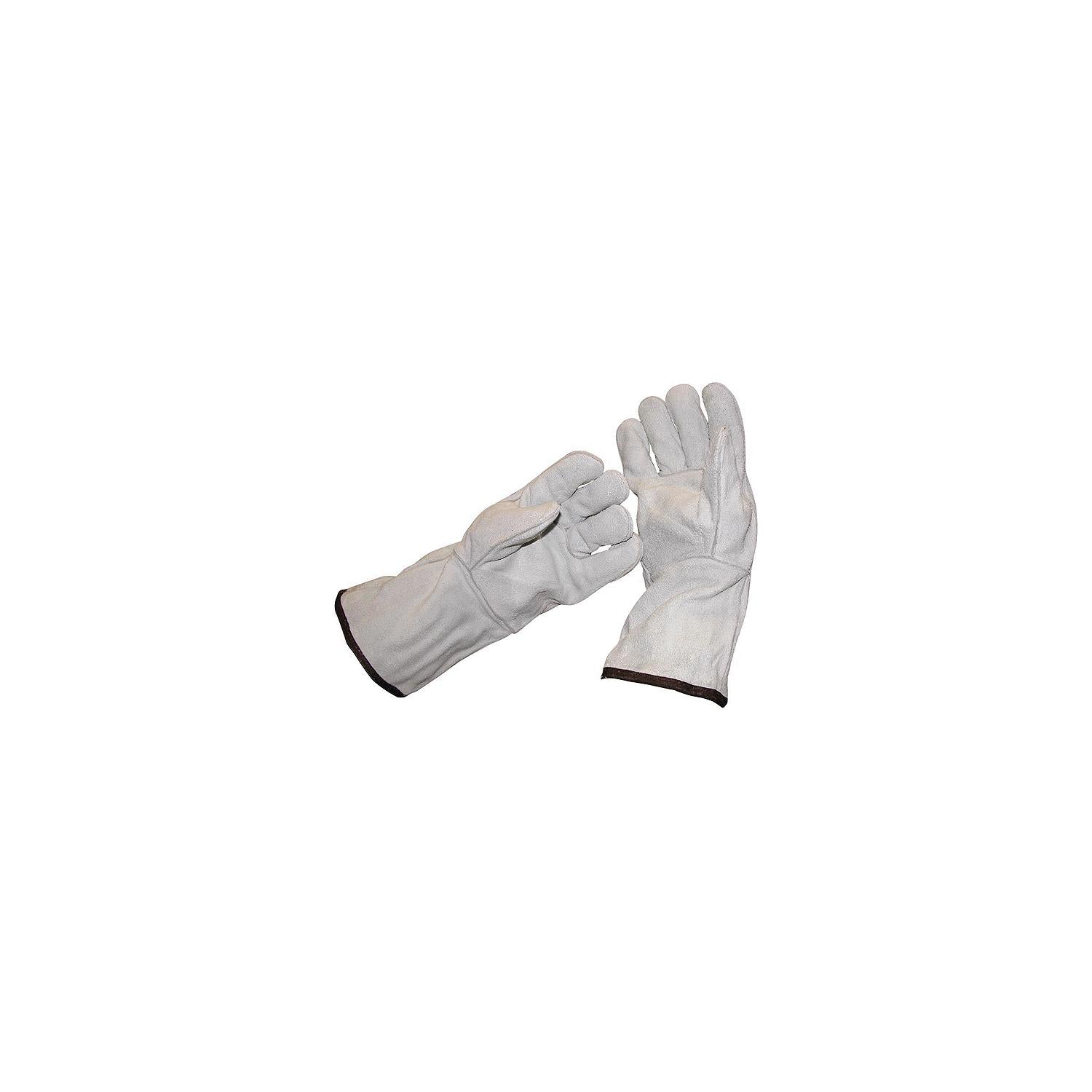 Long Cuff Leather Safety Gloves-Supply Nautica