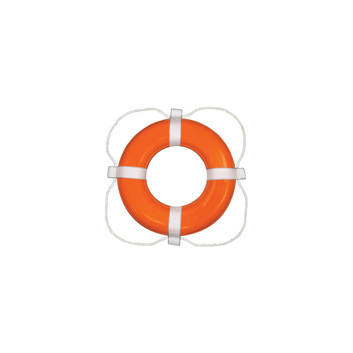 Taylor Vinyl Coated Foam Life Ring, 24" Orange w/White Rope, 6/case-Supply Nautica