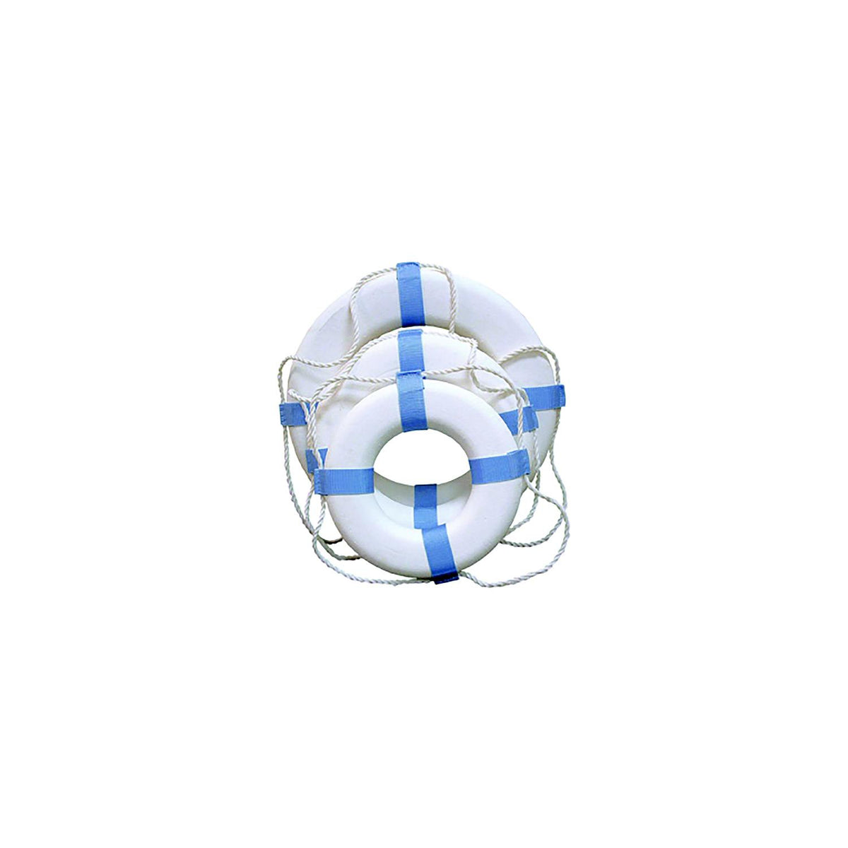 Taylor 17" Decorative Ring Buoy, White/Blue (Not a Life Saving Device)-Supply Nautica