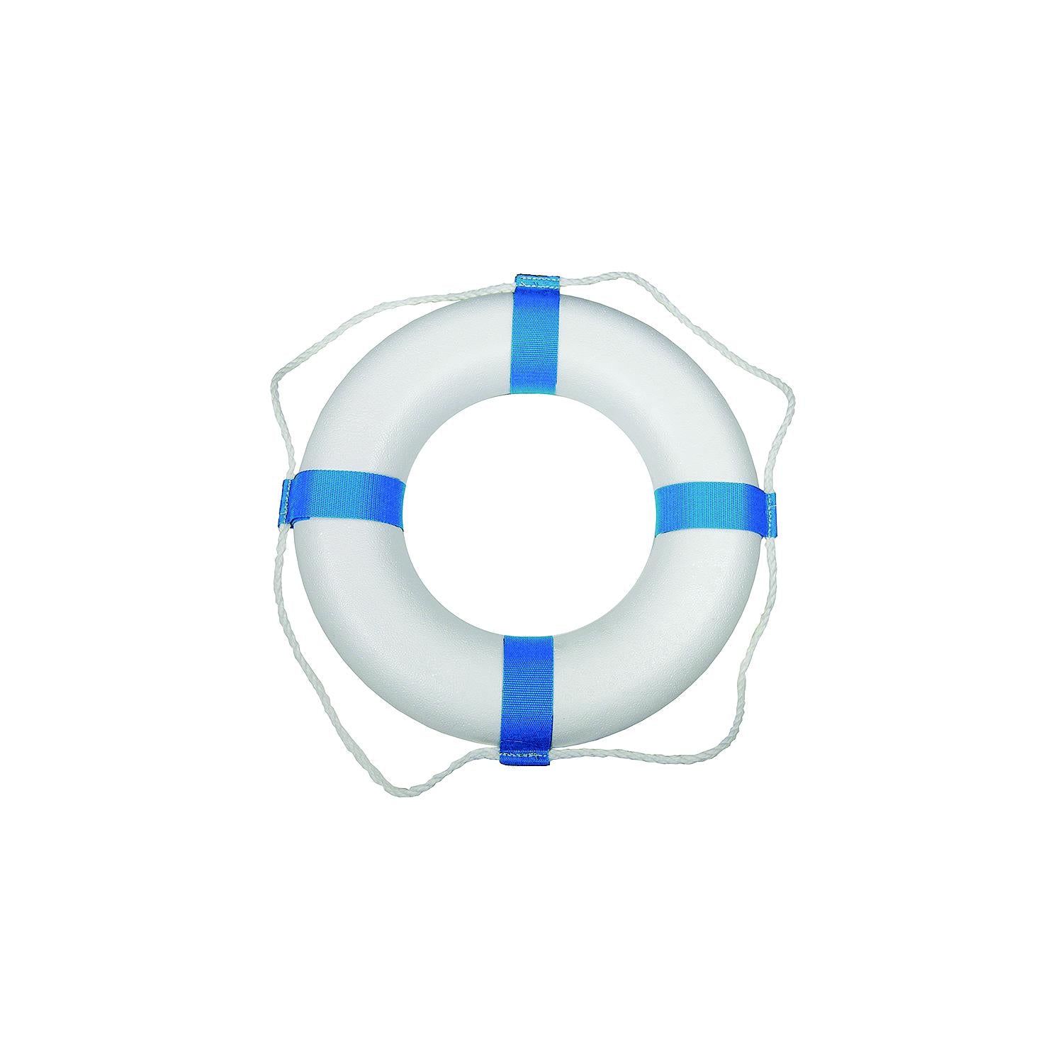 Taylor 20" Decorative Ring Buoy, White/Blue (Not a Life Saving Device)-Supply Nautica