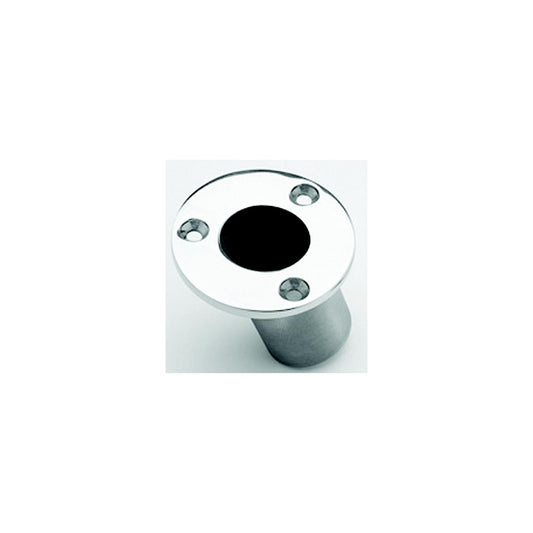 Taylor 967 Stainless Steel Flush Mount Flag Pole Socket Fits 1-1/4" Poles, 60 Degree Angle