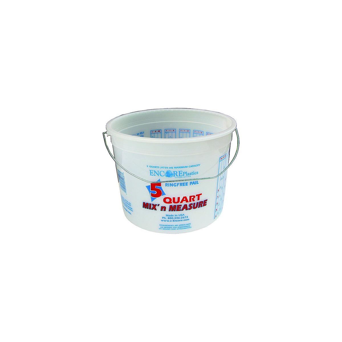 Plastic Pail 5 Qt. w/Ring-Supply Nautica