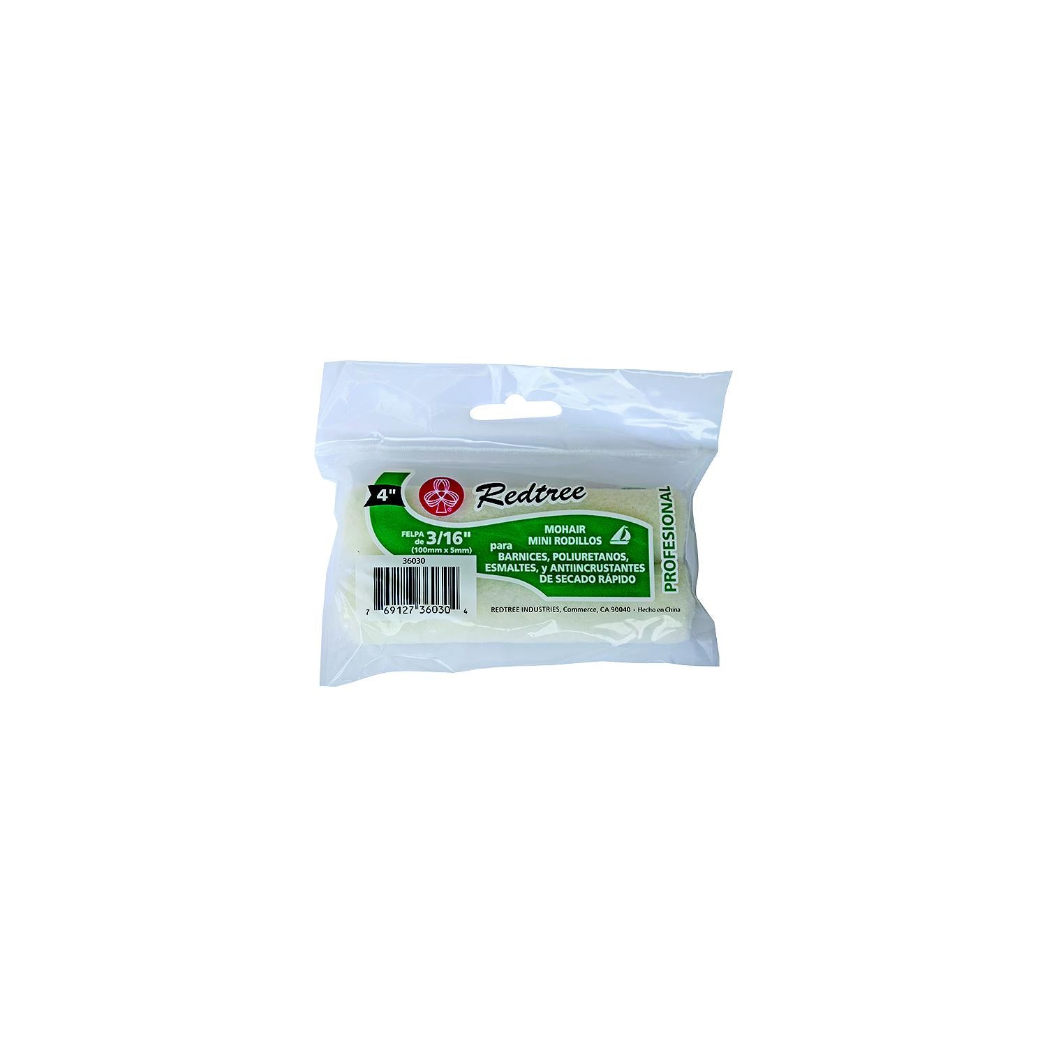 Redtree 36030 4" Mohair Mini Roller Refill, 2/Pk-Supply Nautica