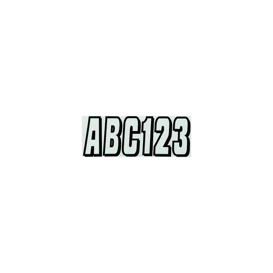 Hardline Series 320 Registration Kit, Solid Color Block Font With Drop Shadow (Includes 4 Sets of 3" A-Z, 0-9), Clear/Black-Supply Nautica