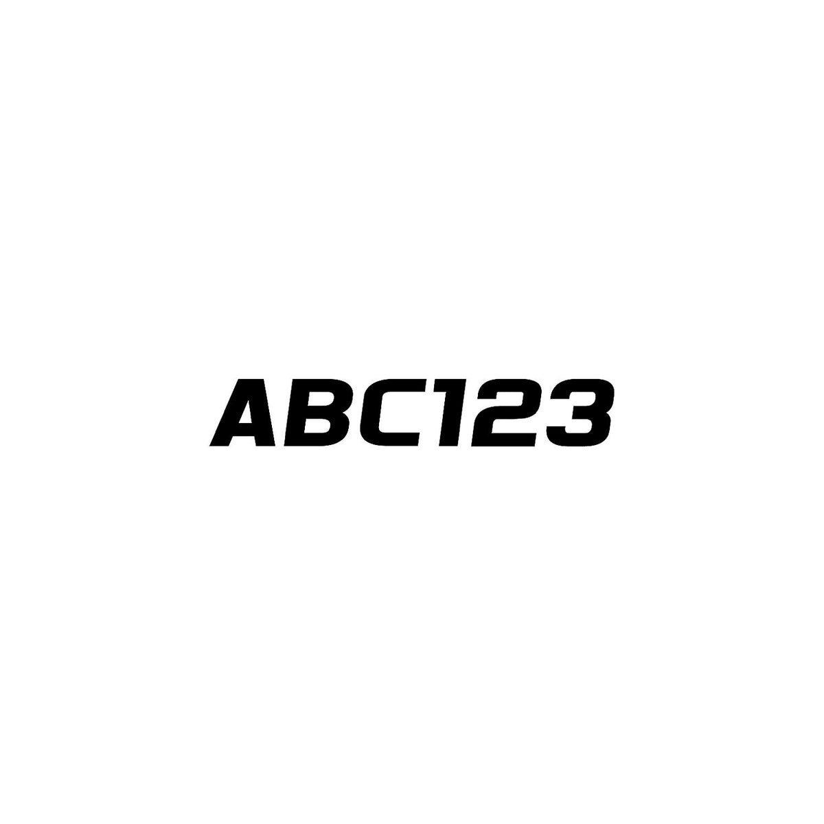 Hardline Series 700EC Registration Kit, Solid Fill Colors With Black Outlines and Slanted European Font (Includes 4 Sets of 3" A-Z, 0-9)-Supply Nautica