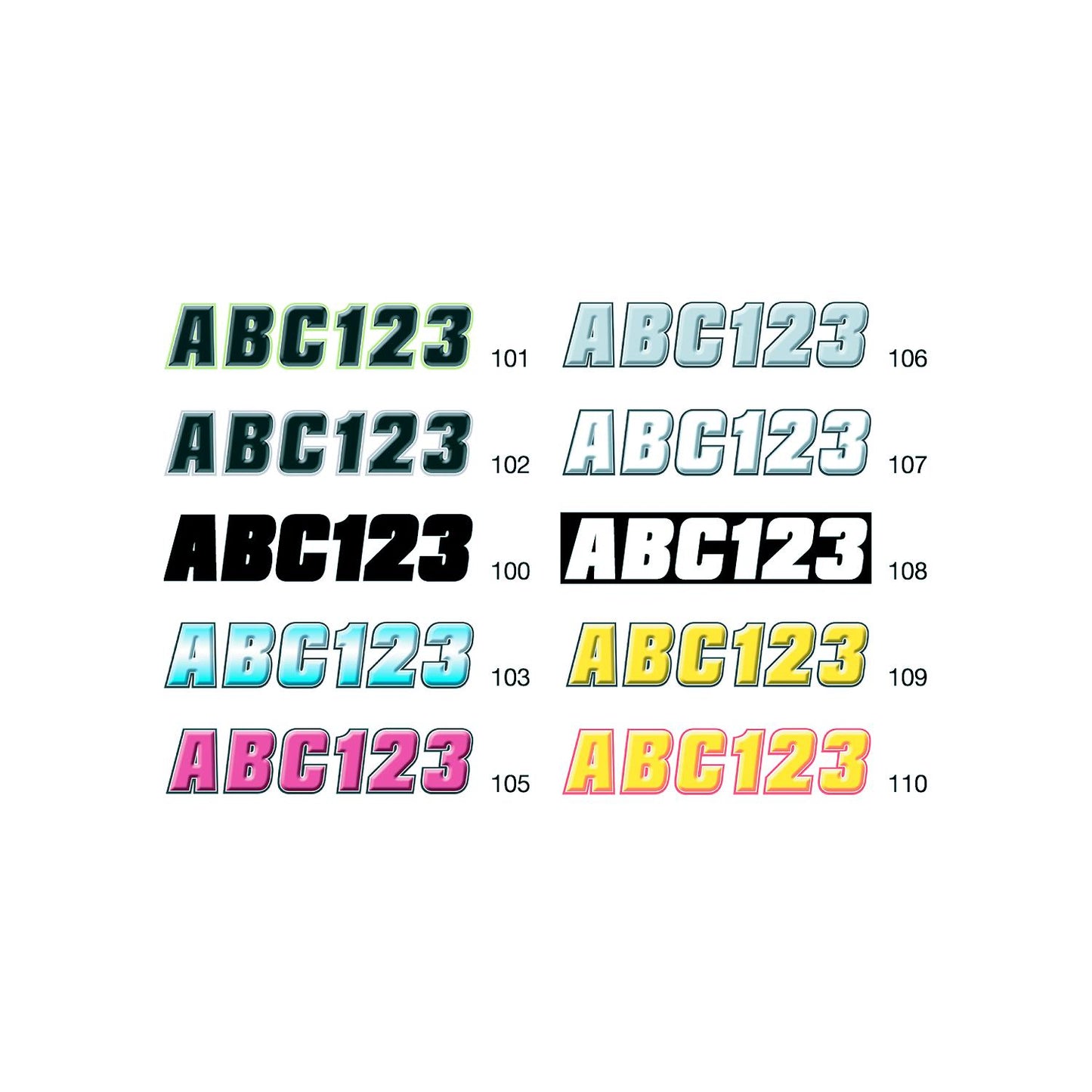 Hardline 2" Factory Matched Snowmobile Registration Kits, Black/Kiwi Green-Supply Nautica