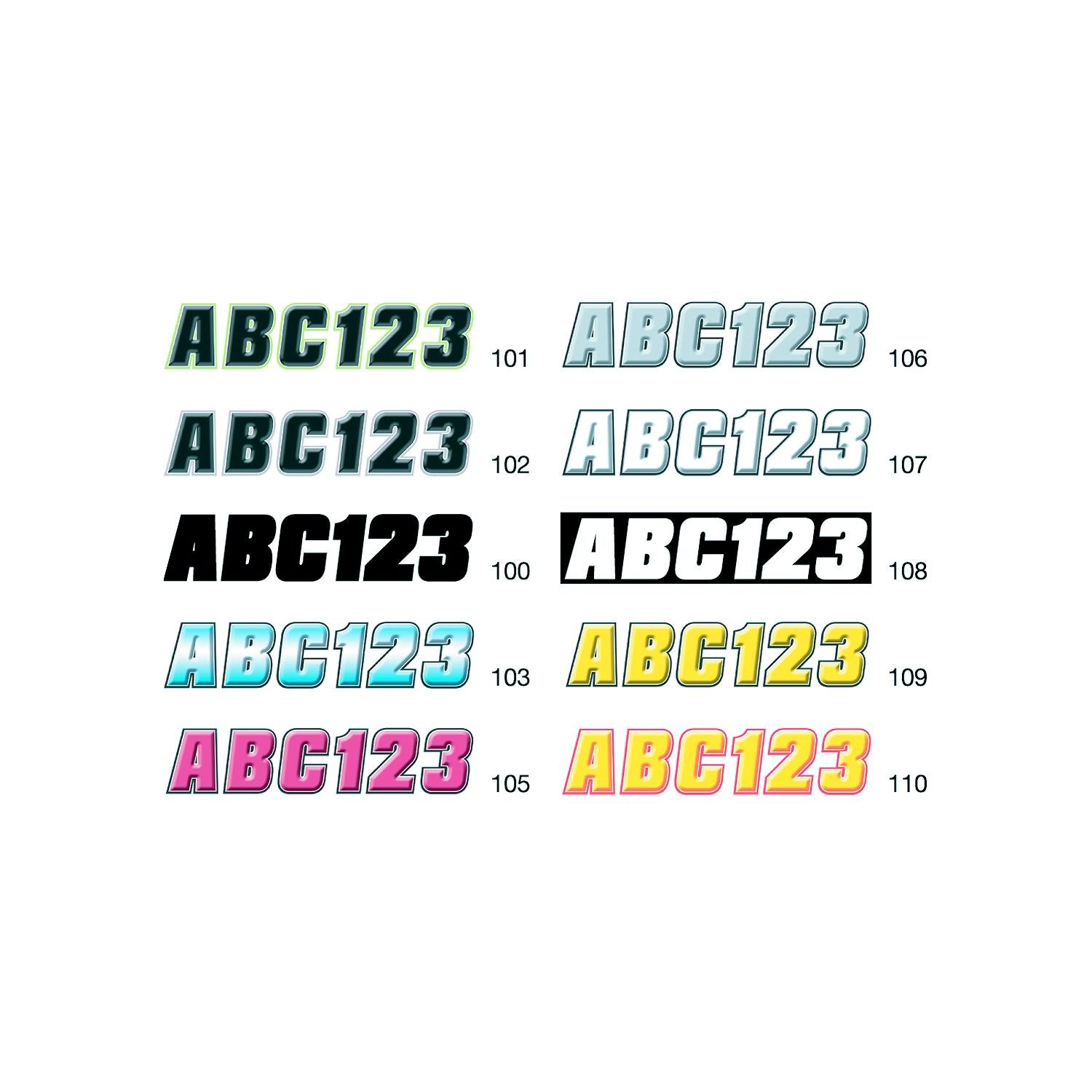 Hardline 2" Factory Matched Snowmobile Registration Kits, Black/Kiwi Green-Supply Nautica