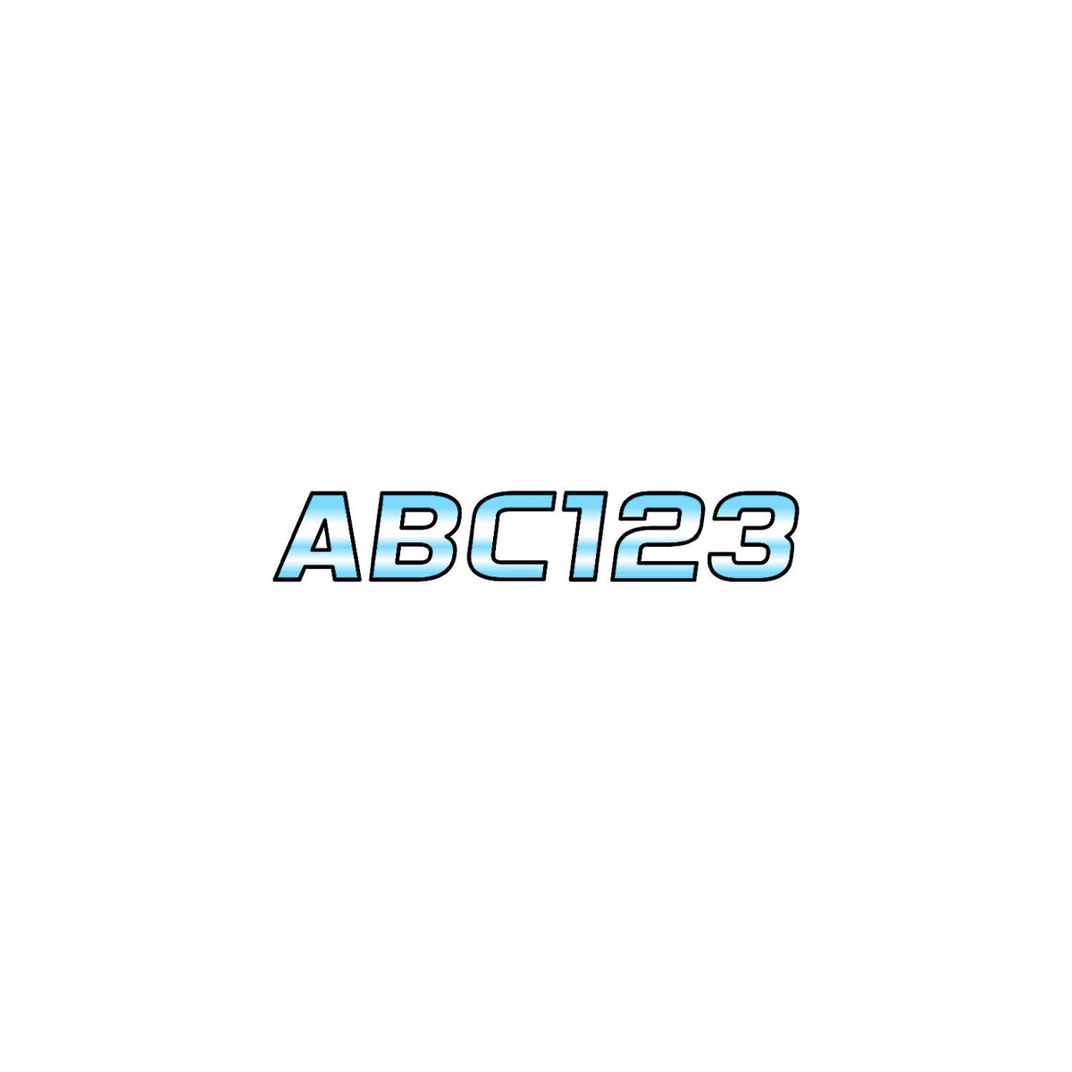 Hardline Series 700 Registration Kit, Solid Fill Colors With Black Outlines and Slanted European Font (Includes 4 Sets of 3" A-Z, 0-9)-Supply Nautica