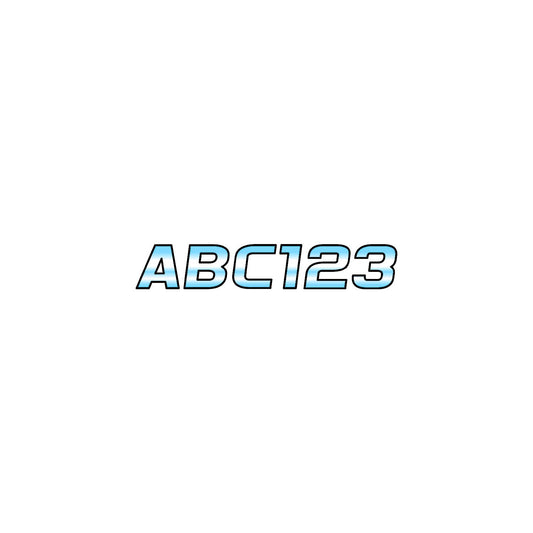 Hardline Series 700 Registration Kit, Solid Fill Colors With Black Outlines and Slanted European Font (Includes 4 Sets of 3" A-Z, 0-9)-Supply Nautica