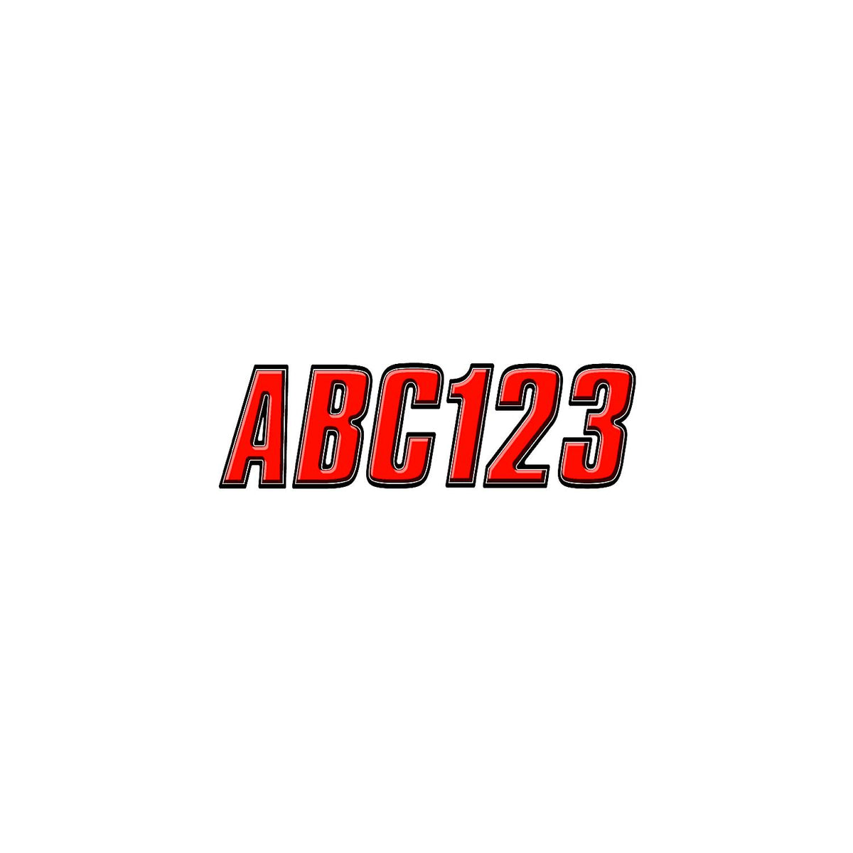 Hardline Series 800 Registration Kit, Block Style Solid Body With Bevel Effect, Contrasting Outline (Includes 4 Sets of 3" A-Z, 0-9)-Supply Nautica