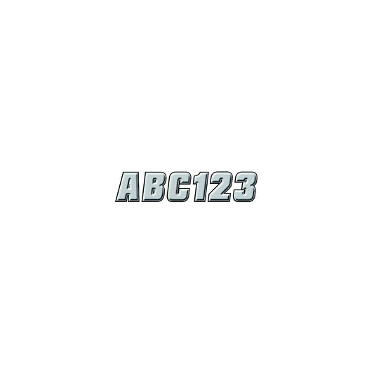 Hardline 2" Factory Matched Snowmobile Registration Kits, Silver/Black-Supply Nautica