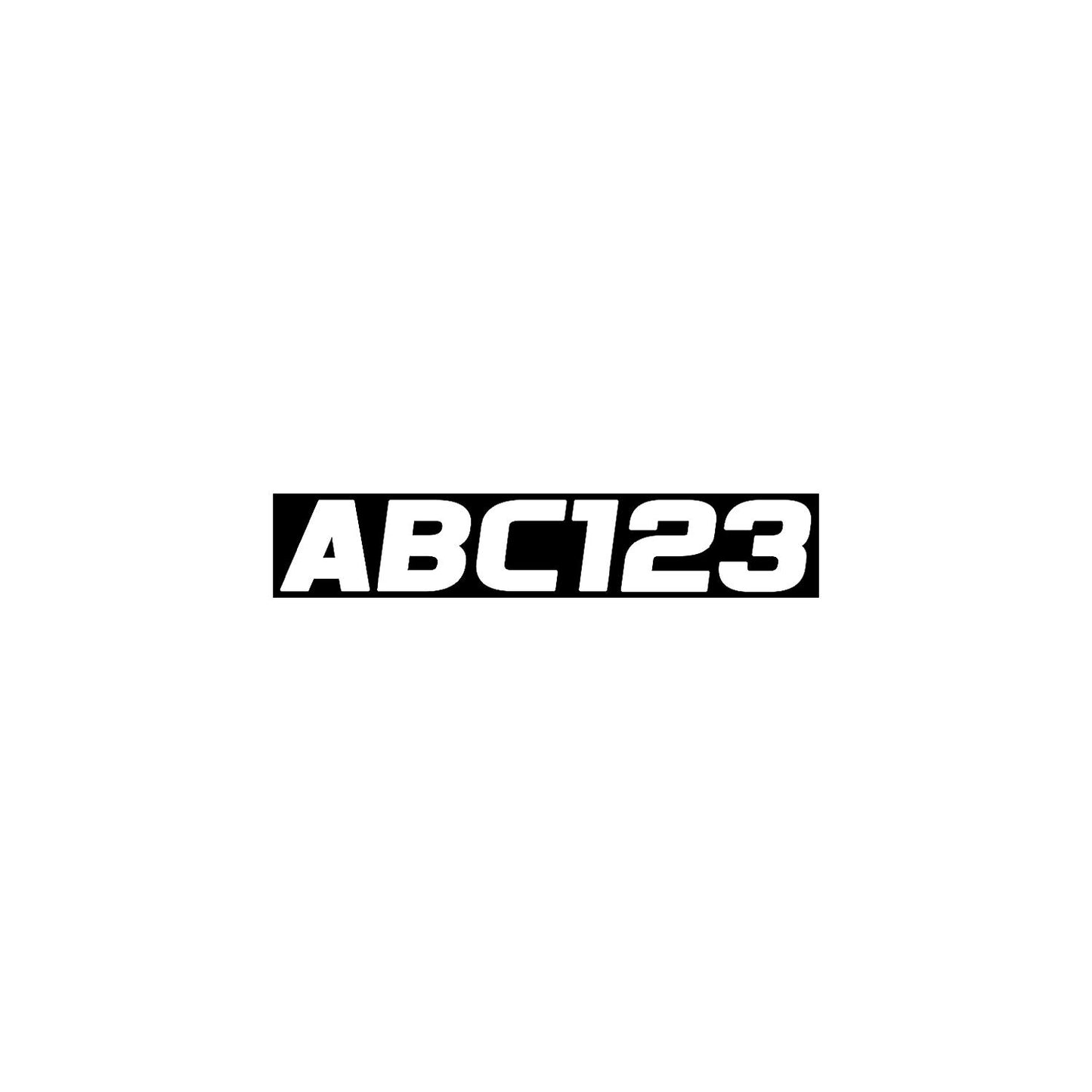 Hardline Series 700EC Registration Kit, Solid Fill Colors With Black Outlines and Slanted European Font (Includes 4 Sets of 3" A-Z, 0-9)-Supply Nautica