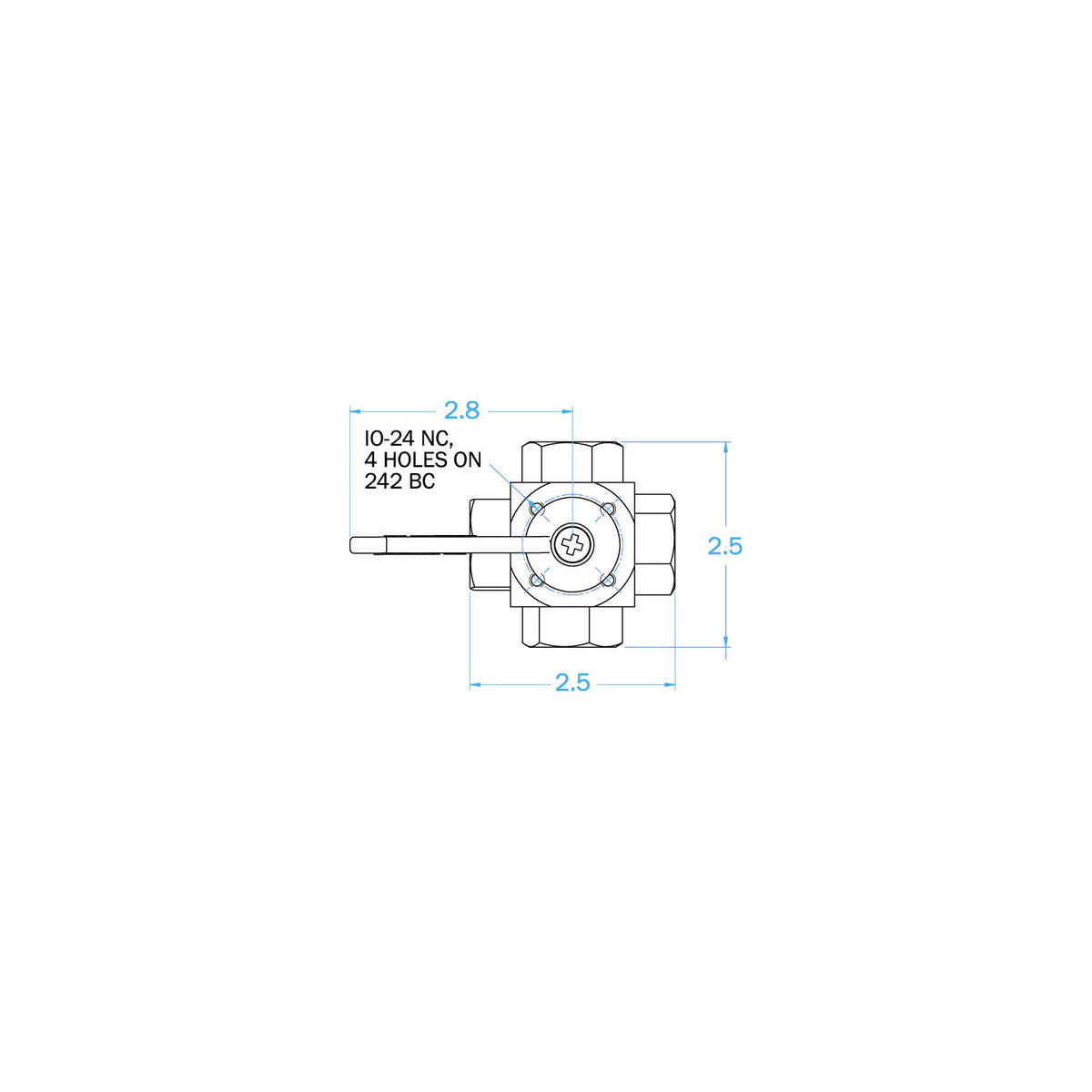 Groco FV-550L Bronze 5-Way Tank Selector Valve 1/2" Full Flow-Supply Nautica