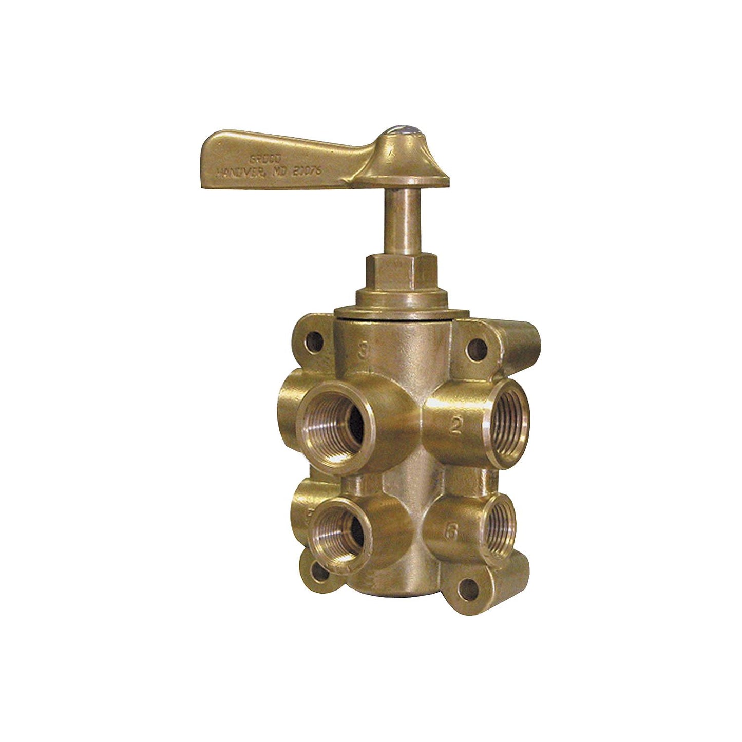 Groco 6-Port Fuel Valve 1/2" Supply