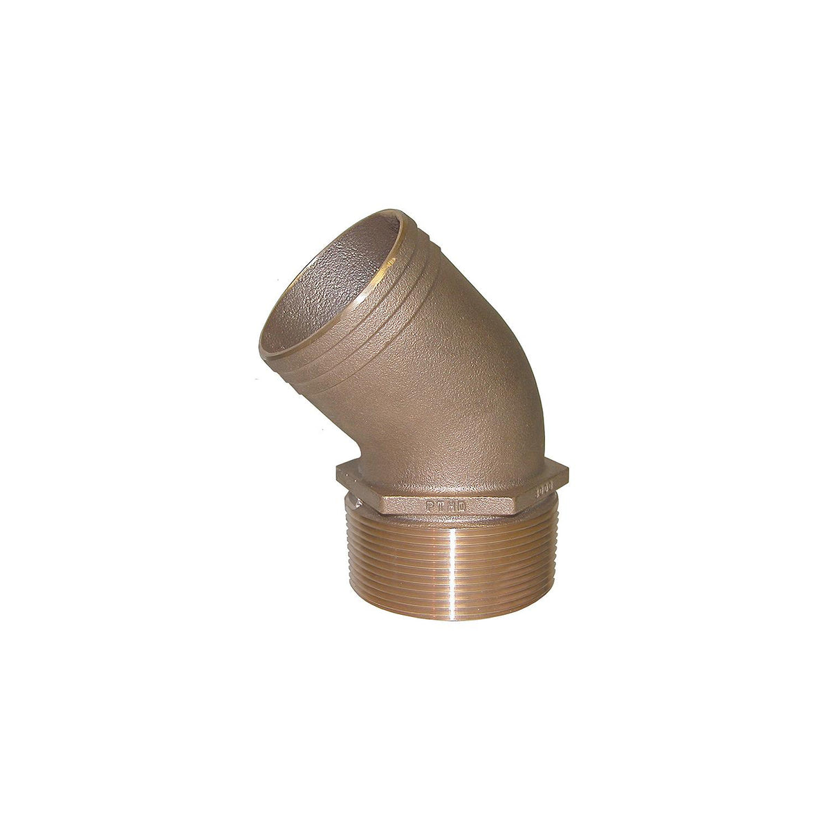 Groco PTHD Bronze Standard Flow, 45 Degree, Pipe-To-Hose Adapter With NPT Thread-Supply Nautica