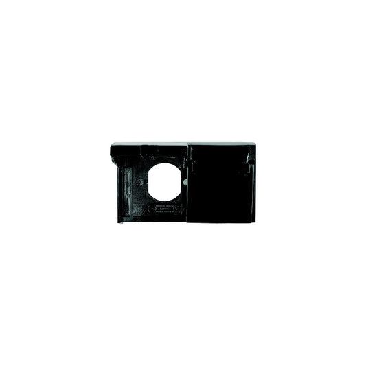 JR Products 0512115 Black Duplex Weatherproof RV Outlet Cover-Supply Nautica
