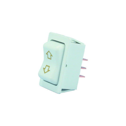 JR Products 12095 White High Current Single RV Slide Out Switch with Bezel-Supply Nautica