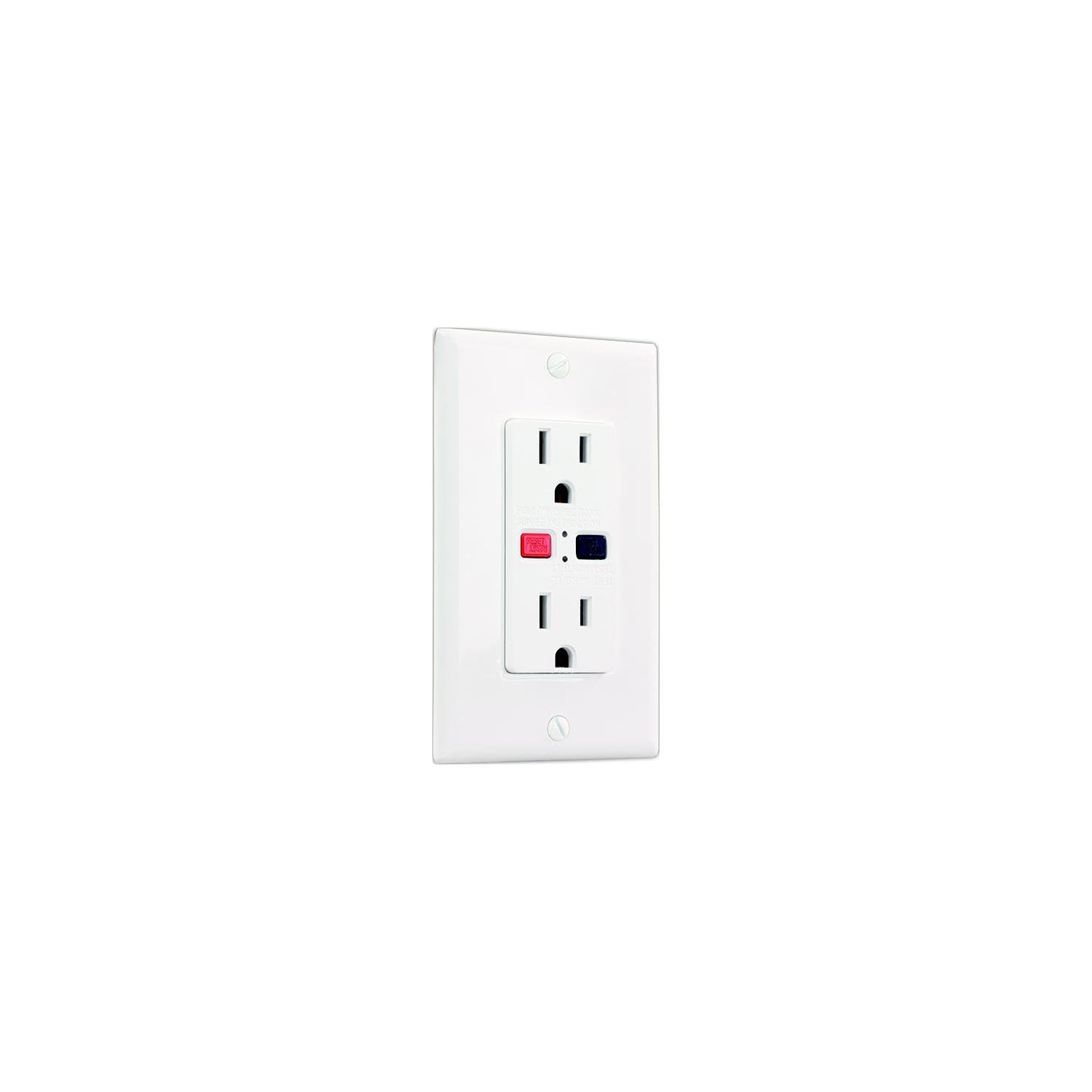 JR Products GFCI Electrical Outlet, White