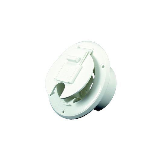 JR Products S2310A Cable Hatch, Round Polar White-Supply Nautica