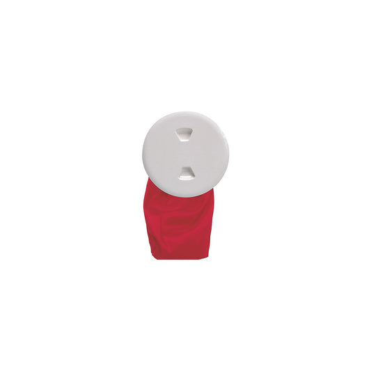 Beckson 6" ID Stow-Away Screw-Out Deck Plate With 12" Storage Bag, White