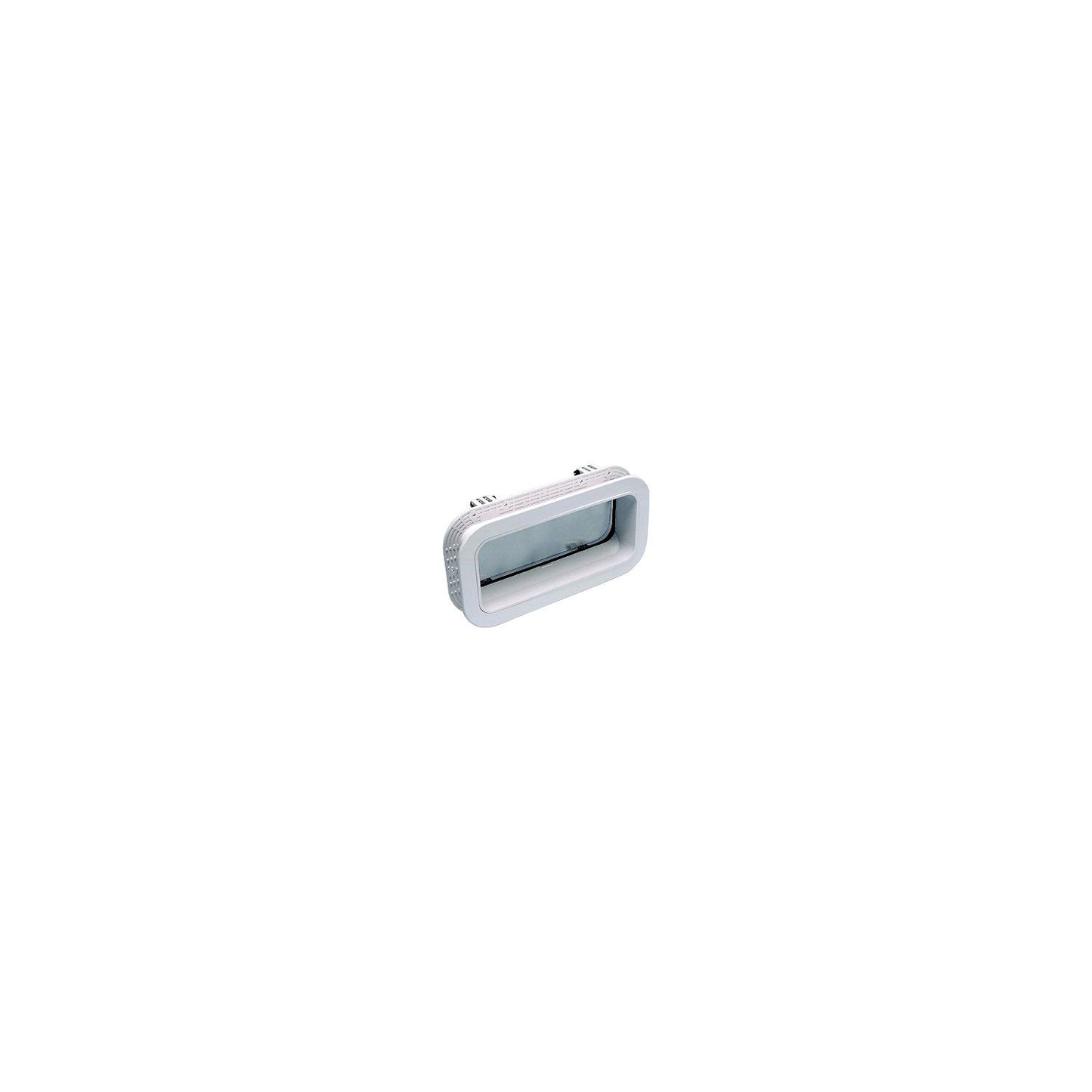 Beckson PO512-WC-10 Self-Drain™ Opening Port, White w/Clear Lens