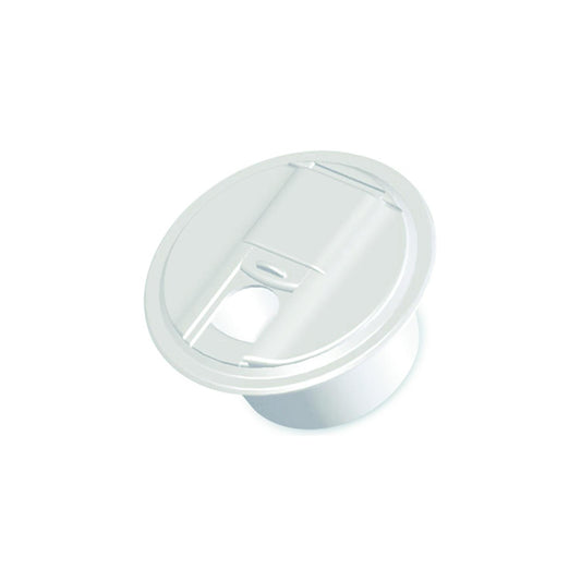 RV Designer B101 Universal Round Electrical Cable Hatch, White-Supply Nautica