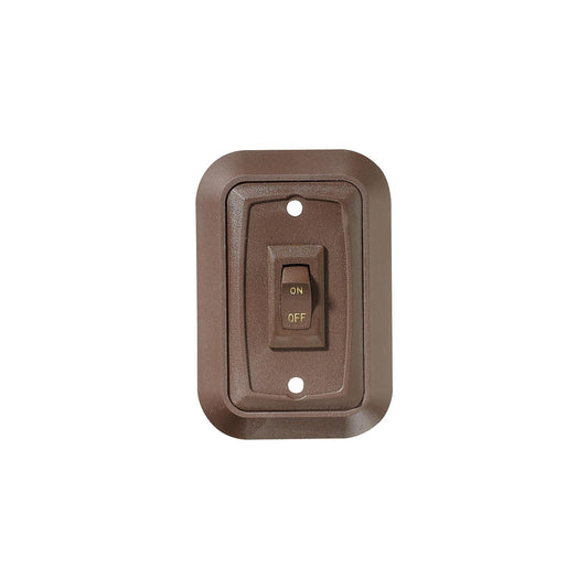 RV Designer S651 DC Single Wall Switch w/Plate, Brown-Supply Nautica