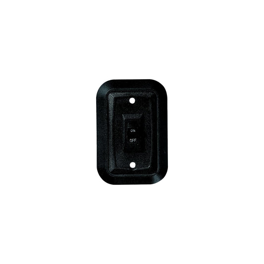 RV Designer S652 DC Single Wall Switch w/Plate, Black-Supply Nautica