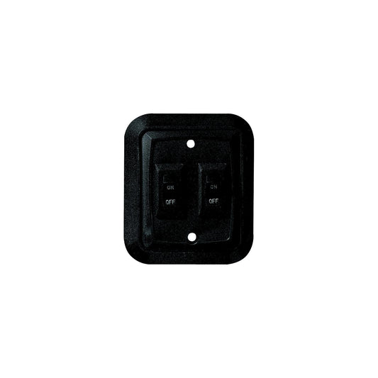 RV Designer S656 DC Dual Wall Switch in Plate, Black-Supply Nautica