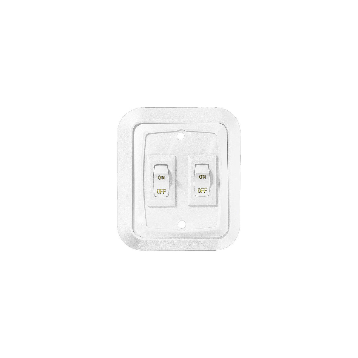 RV Designer S657 DC Dual Wall Switch in Plate, White-Supply Nautica